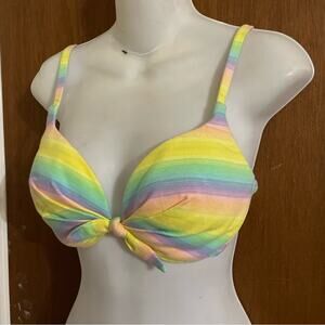 90s rainbow bikini top